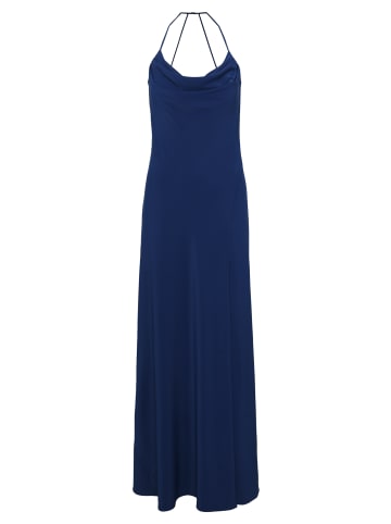 Vera Mont Abendkleid mit Wasserfallausschnitt in Festival Blue