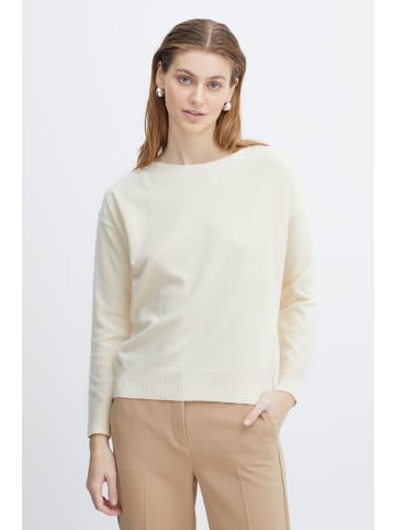 ICHI Strickpullover IHALPA Loose fit in Sandshell