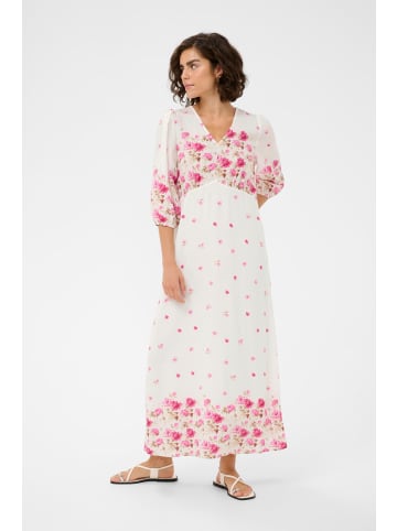 Kaffe Kleid KArosine Tight fit in White Rose Border Flower