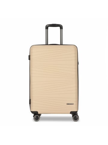 Franky Dallas 3.0 4 Rollen Trolley M 65 cm mit Dehnfalte in beige