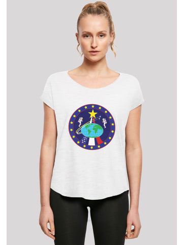 F4NT4STIC Long Cut T-Shirt NASA Classic Globe Astronauts in weiß