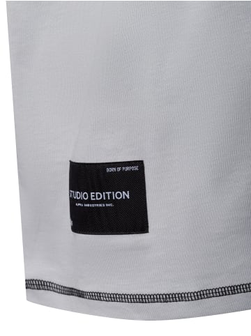 Alpha Industries T-Shirt Studio Bubble in hellgrau schwarz - 0002