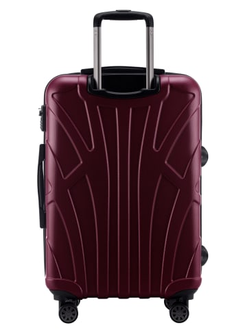 suitline mittelgroßer Hartschalen-Koffer Check-In Reisekoffer TSA 68L in Burgund