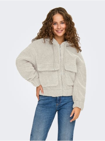 ONLY Kapuzenjacke mit Reißverschluss und Fronttaschen in Beige