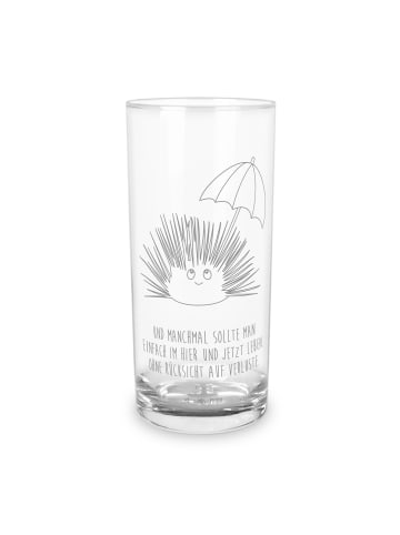 Mr. & Mrs. Panda Wasserglas Seeigel mit Spruch in Transparent