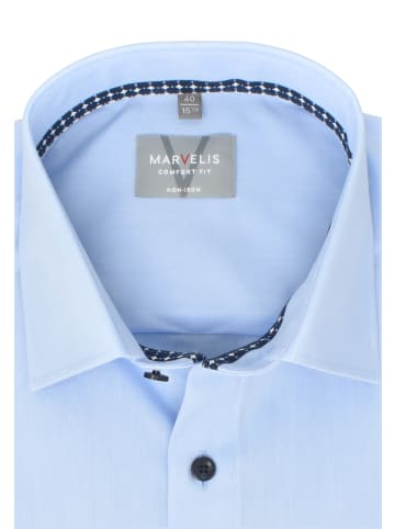 MARVELIS Comfort Fit Businesshemd in Hellblau