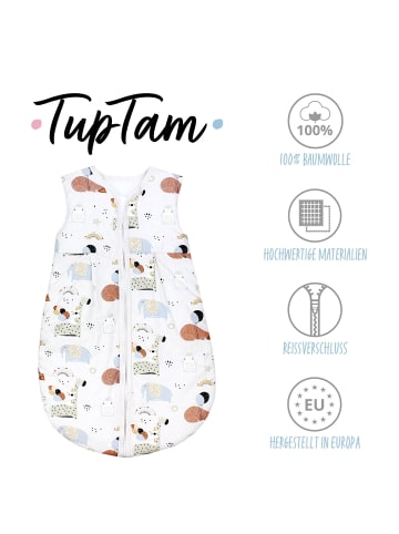 TupTam Baby Ganzjahres Schlafsack Ärmellos Wattiert in grau Modell 3