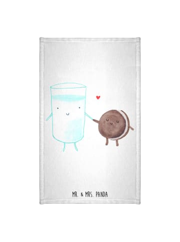 Mr. & Mrs. Panda Frotteehandtuch Milch Keks ohne Spruch in Weiß