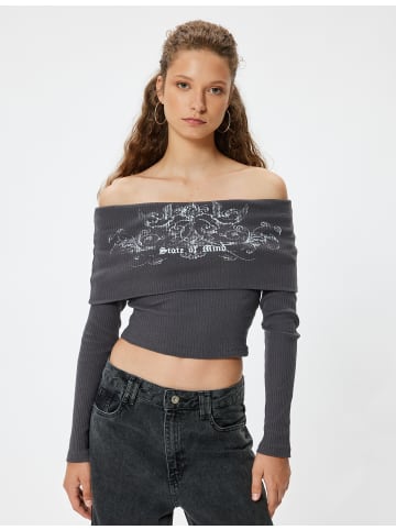 KOTON T-shirt in Anthrazit