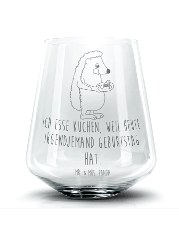 Mr. & Mrs. Panda Cocktail Glas Igel Kuchenstück mit Spruch in Transparent