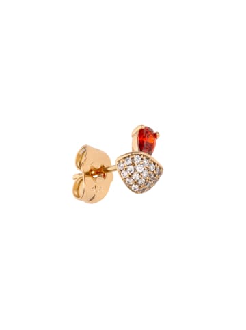 myMo Women Stud Earrings in Rose Gold Red