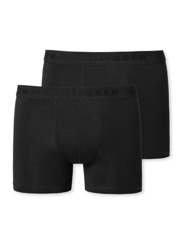 Schiesser Boxershort 2er Pack in Schwarz