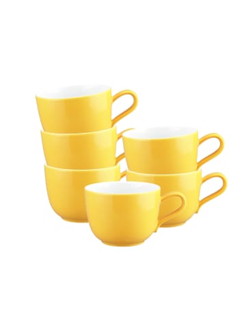6er Set Kaffeetassen Liberty Pure Colors in Yellow Glow 260 ml