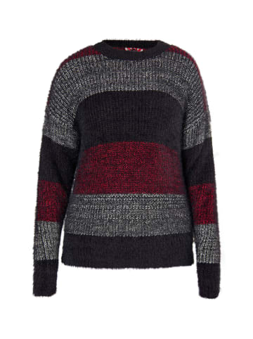 myMo ROCKS Damen Strickpullover in Schwarz Mehrfarbig