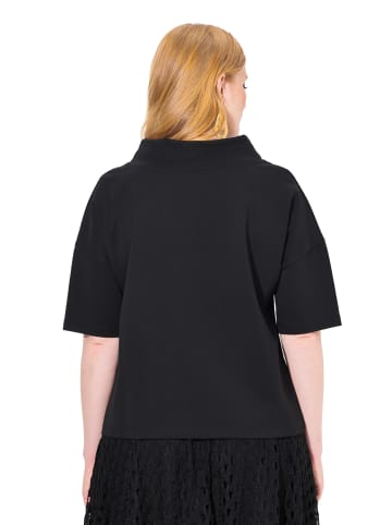 Ulla Popken Sweatshirt in schwarz