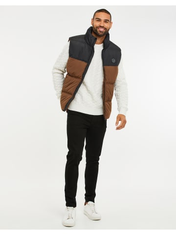Threadbare Weste THB Jacket Gilet Lethame in black_Chocolate