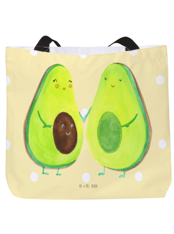 Mr. & Mrs. Panda Shopper Avocado Pärchen ohne Spruch in Gelb Pastell