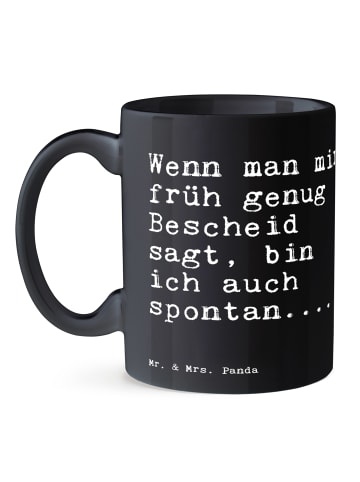 Mr. & Mrs. Panda Trinkbecher Wenn man mir früh... mit Spruch in Schwarz