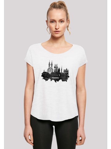 F4NT4STIC Long Cut T-Shirt Cities Collection - Munich skyline in weiß