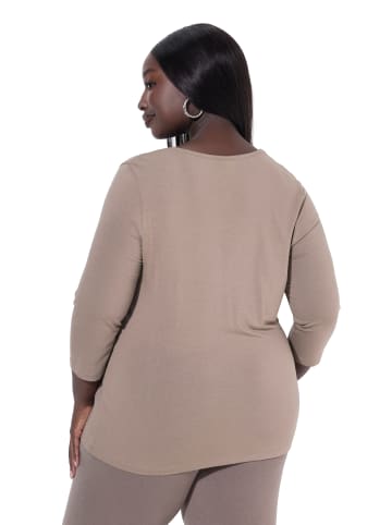 Ulla Popken Shirt in blassbraun