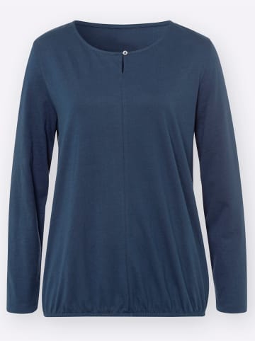 Sieh an! Langarmshirt in dunkelblau