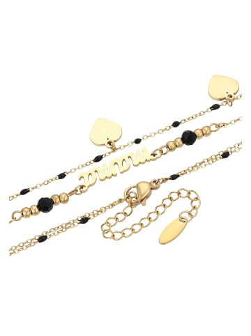 faina Women Charm Necklace in Gold Black