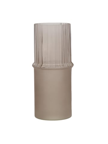 Home&Styling Collection Vase aus Glas TUBE MATTE in Grau, (B) 10,8 x (H) 25 x (L) 10,8 cm