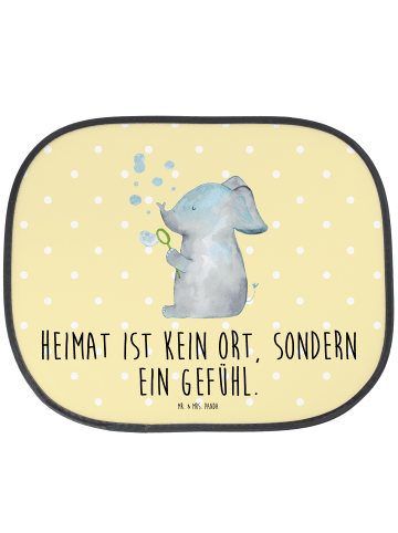 Mr. & Mrs. Panda Sonnenblende Auto Elefant Seifenblasen mit Spruch in Gelb Pastell