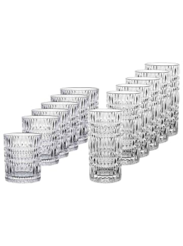 Nachtmann 12-tlg. Longdrink & Becher Set Ethno in in transparent
