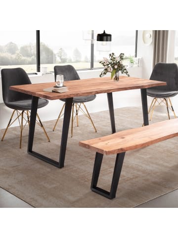 KADIMA DESIGN Esszimmertisch 140x80x76 cm Massivholz / Metall Esstisch