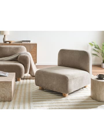 Beliani Sofaelement AMLI in Beige/Braun - (W) 80 x (H) 75 x (L) 87 cm
