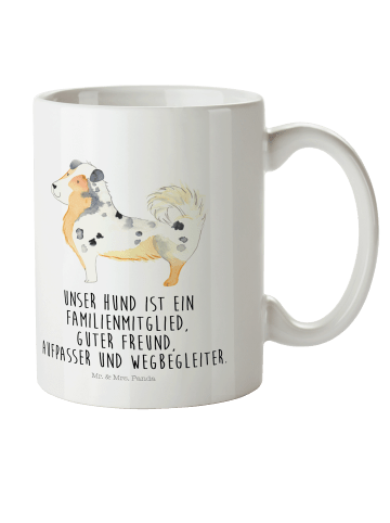 Mr. & Mrs. Panda Mehrwegbecher Hund Australien Shepherd mit Spruch in Weiß