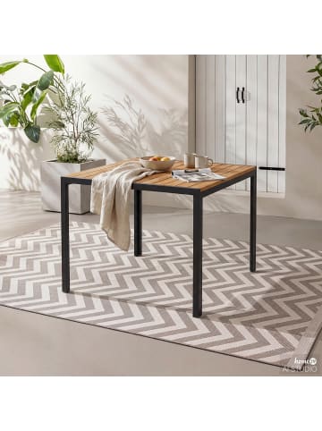 home24 Akazienholz Gartentisch Daly in Braun / Schwarz