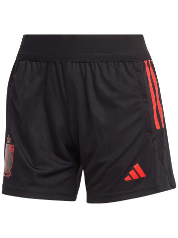 adidas Performance Trainingsshorts Belgien WM 2023 in schwarz / rot