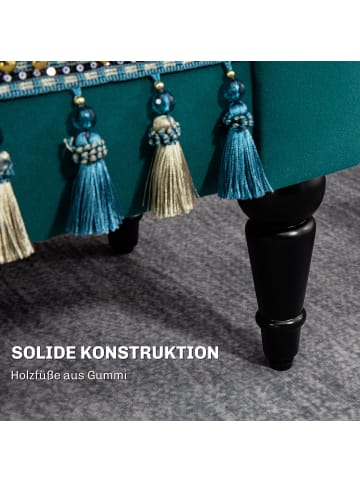 HOMCOM Polsterbank-117L x 40B x 58H cm-Grün