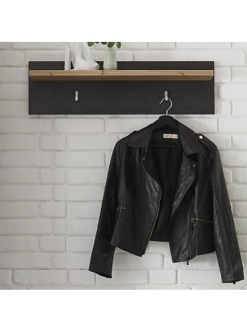 Furn.Design Garderobenpaneel Kastanie und grau Fresco , Flur Wandgarderobe, 80 x 23 cm