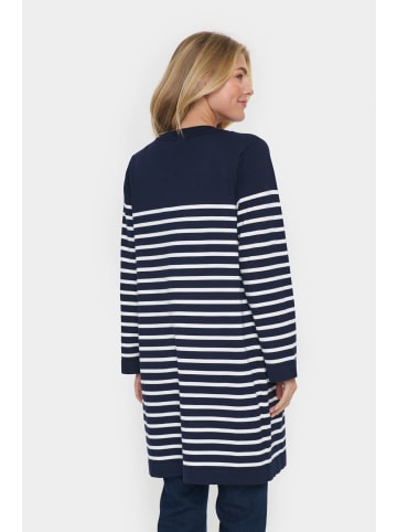 SAINT TROPEZ Strickjacke GrilaSZ Lockere Passform in Baritone Ice Stripe