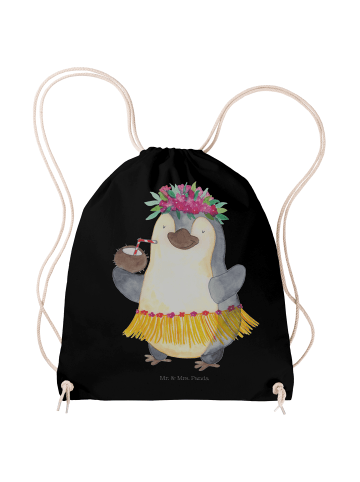 Mr. & Mrs. Panda Stoffbeutel Pinguin Kokosnuss ohne Spruch in Schwarz