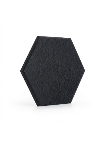 relaxdays 18 x Akustikplatten „Hexagon“ in Schwarz – 30 x 26 cm