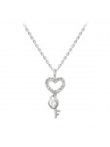 Alexander York Kette mit Anhänger SCHLÜSSEL & SCHLOSS in 925 Silber - 2-tlg. in silber