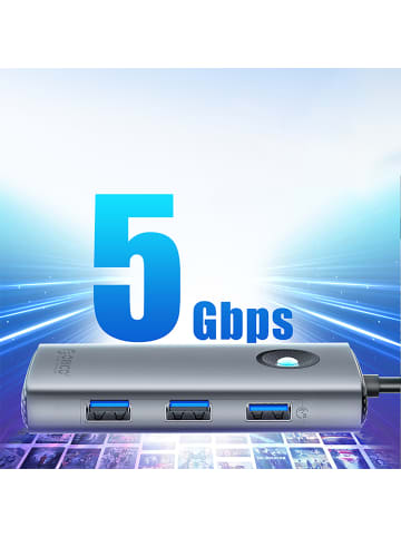 Orico Orico PW11-6P USB-C Hub Dockingstation 3x USB-A 3.0 + 1x USB-C 2.0 + 1x HDMI