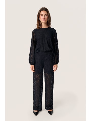 Soaked in Luxury Casual Hose SLHenni Gerade Passform in Black