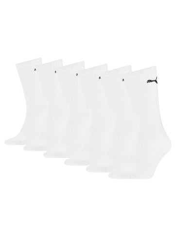 Puma Socken 6 Paar Puma Sport Cush Crew in 300 - white