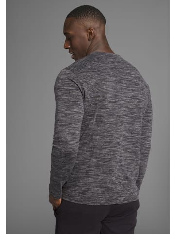 Bruno Banani Langarmshirt in schwarz melange