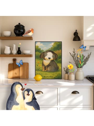 Mr. & Mrs. Panda Bild Hund Entspannen Design ohne Spruch in Weiß