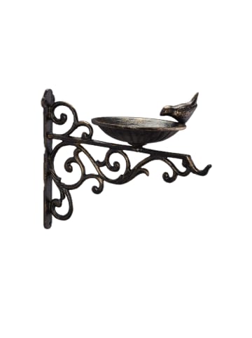 relaxdays Vogeltränke in Bronze - (B)28x (H)24 x (T)14 cm