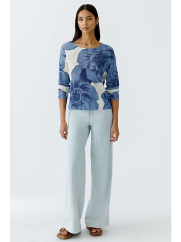 Oui Pullover in blue white