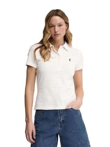 Polo Club Poloshirt RIGBY GO POLO SS STRIPES W VO in Weiß-Pastellgelb