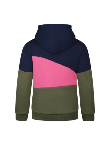 Trollkids Kapuzenpullover "Alesund" in Marine/Hellmagenta/Dunkle Olive