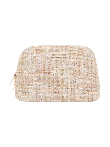 Carlo Colucci Kosmetiktasche Ferro in Creme